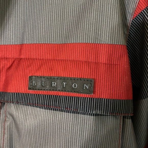 Burton Red and Gray Striped Ski Jacket - Picture 11 of 15